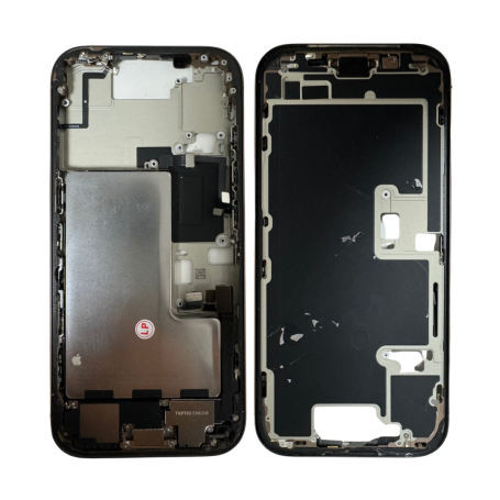 Châssis Arrière iPhone 16 Pro sans Vitre Arrière avec Batterie Titane Sable (Original Demonté) Grade A