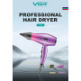 Foldable Hair Dryer 2000/2400W AC Motor Dual Voltage 2 Speeds VGR V461 Purple