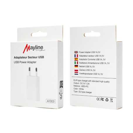 Adaptateur Secteur USB 5W (Mayline)