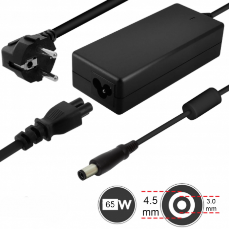 Chargeur Secteur PC Dell 90W / 19.5V 3.34A Embout 4.5*3.0mm