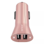 Verizon 24W 4.8A 2 Port USB Cigarette Lighter Charger Rose Gold