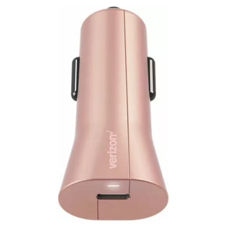 Verizon 27W USB-C Cigarette Lighter Charger Rose Gold