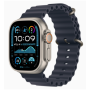 Montre Connectée Apple Watch Ultra 2 Cellular Titane Naturel Bracelet Océan Bleu 49 mm MREG3LW/A - Neuf