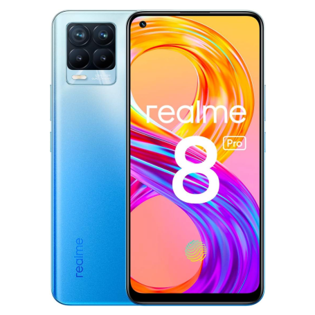 Realme 8 Pro 8+128 Go Bleu Infini - Grade A avec Boîte et Accessoires