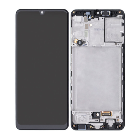 Screen Samsung Galaxy A31 5G Black + Frame (Original Disassembled) - Grade A