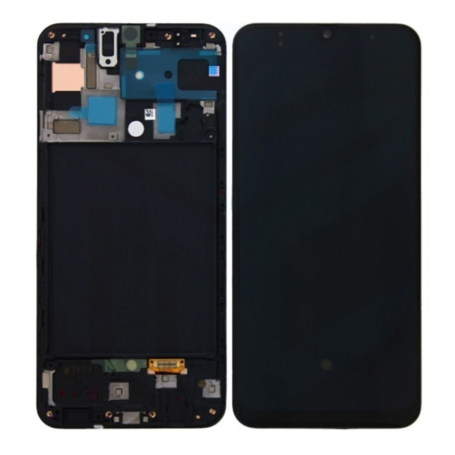 Samsung Galaxy A50 Black Screen + Frame (Original Disassembled) - Grade A