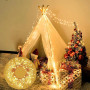 LED Copper Wire Garland Wedding Home Holiday Christmas Decoration Lights - USB - 6M 200 lights