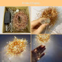 LED Copper Wire Garland Wedding Home Holiday Christmas Decoration Lights - USB - 1.5M 100 lights