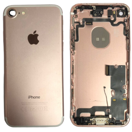 Empty iPhone 7 Pink Chassis - Charging Connector Without Battery (Originally Disassembled) Grade AB