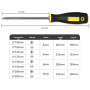 Rubber Flat Insulated Screwdriver 6*200mm 8"