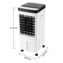 65W Portable Water Air Conditioner Air Cooler with Remote Control - White, EU Plug