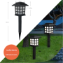 Small House Shape Solar Garden Light - Warm Light - 1.2V - Lawn Type