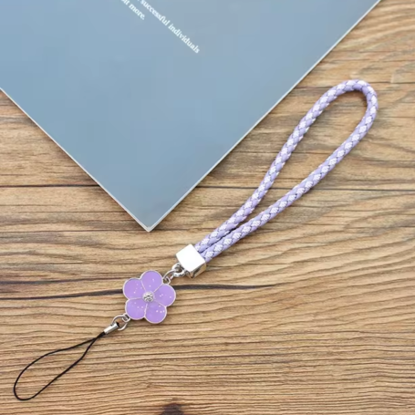 Charms Mobile Phone Strap - Purple - 25cm