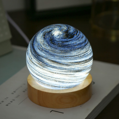 Solar Planet Night Light - Starry Sky - 80mm - USB - 5V