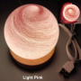 Solar Planet Night Light - Pink - 80mm - USB - 5V