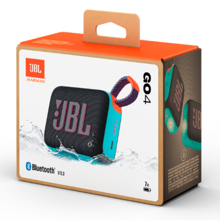 Bluetooth Speaker Portable JBL Go 4 Black and Orange IP67 7H