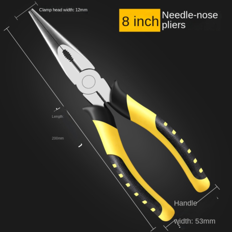 8" (200MM) Non-Slip Needle Nose Pliers