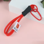 Nylon Mobile Phone Strap - Red - 14cm