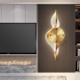 LED Wall Clock - Type A - 30x80 cm - Gold