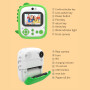 Instant Print Camera for Kids - 12 Megapixels Photo 1080p Video - Dragon Green Design