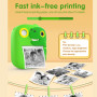 Instant Print Camera for Kids - 12 Megapixels Photo 1080p Video - Dragon Green Design