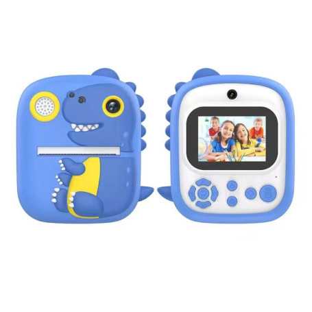 appareil photo d'impression instantanée pour enfants - 12 megapixels Photo 1080p Video - design dragon blue