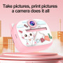 Instant Print Camera for Kids - 12 Megapixels Photo 1080p Video - Pink Cat Design