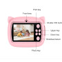 appareil photo d'impression instantanée pour enfants - 12 megapixels Photo 1080p Video - design chat rose