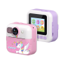 appareil photo d'impression instantanée pour enfants - 12 megapixels Photo 1080p Video - licorne rose