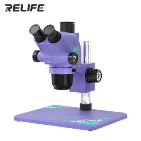 RELIFE RL-M6T Pro-B11 Trinocular Microscope with 0.5CTV Interface - Purple