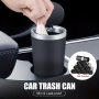 Car Trash Can - Silver Trim