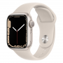 Apple Watch Series 7 GPS 45mm Aluminium Lumière Stellaire Sans Bracelet et Accesoires - Grade A