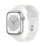 Apple Watch Series 8 GPS + Cellulaire 45mm Aluminium Argent (Sans Bracelet et Accessoires) - Grade A