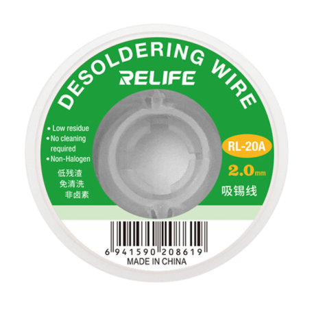 RELIFE RL-20A Desoldering Wire/Less Residue