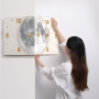 LED Wall Clock - Moon-A - 26x26x26 cm - Gold