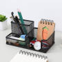 Rangement de Bureau Porte-Stylo - Métal Noir