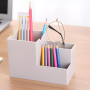 Desk Organizer Pen Holder - Plastic - White