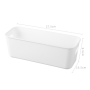 Small Storage Basket - White - 10.5x9.5x27.5 cm