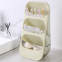 Multi-Tier Organizer Storage - White Plastic - 33x16x15cm