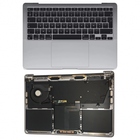 Apple MacBook Pro 16″ Silver A2141 Complete Chassis - Chassis + Battery + QWERTY Keyboard - Grade A