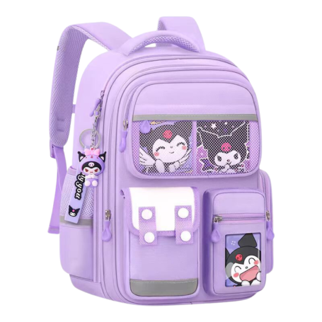 Kuromi Purple Ergonomic Children's Backpack 39x28x18cm