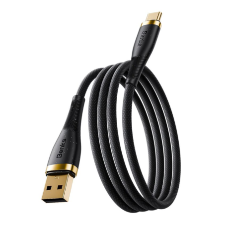 Benks 66W PowerWeave PD Type-C / Type-C Cable - 1M - Fast Charging and Enhanced Durability - Black