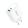 Chargeur Rapide 65W USB / Type-C REMAX Kiddy Series RP-U125 - EU - Blanc