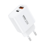 Chargeur Rapide 20W USB / Type-C REMAX Kiddy Series RP-U120 - EU - Blanc