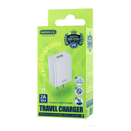 Chargeur 2.4A REMAX Kiddy Series RP-U95 - EU - Blanc