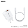 REMAX Kiddy Series USB / Type-C Charger + Type-C / Lightning Cable Set 20W RP-U120 - EU - White