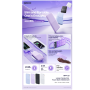 Power bank 10000mAh REMAX Lango séries II RPP-23 2.4A parfait pour les voyages d'affaires - Violet