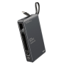 Power bank 20000mAh RPP-87 REMAX Wingle Series 65W+22.5W Charge rapide câblée de type C et poignée portative- Gris