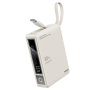 Power bank 10000mAh RPP-86 REMAX Wingle Series 30W+22.5W Charge rapide câblée de type C et poignée portative - Beige