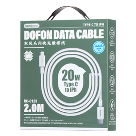 REMAX Type-C / Lightning Fast Charging Data Cable 20W 2M Dofon Series RC-C123 - Blue